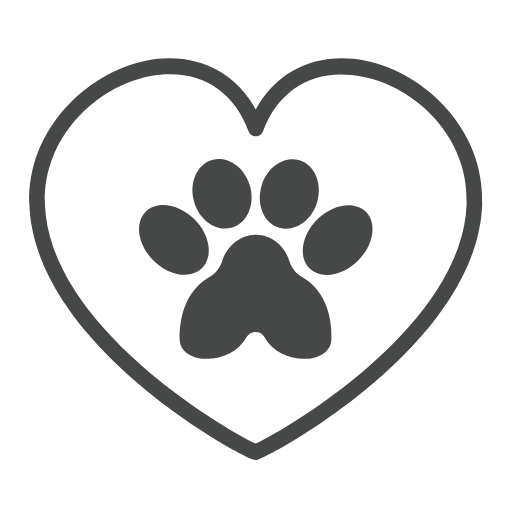paw with heart